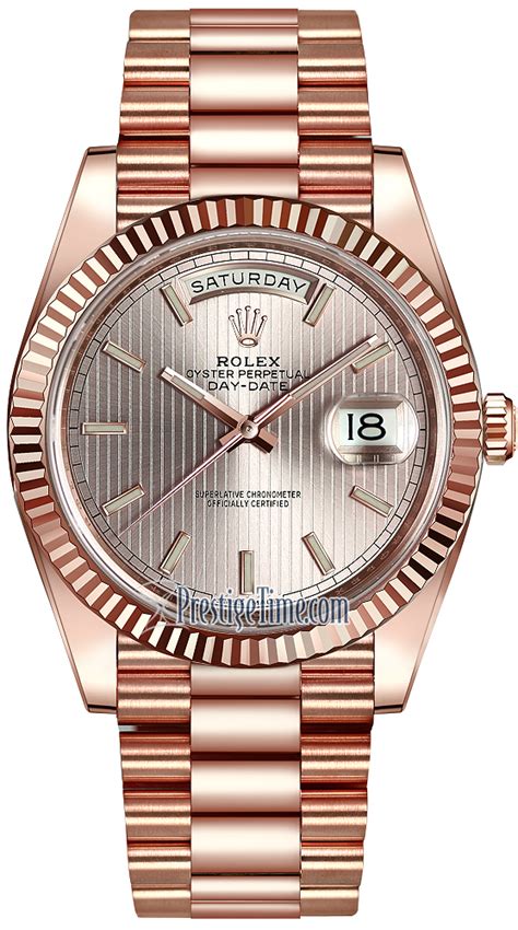 gold stripe rolex watch